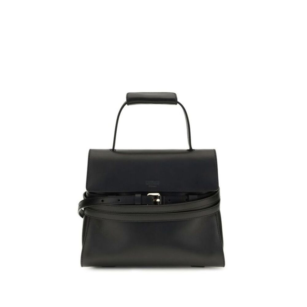 Moschino Black Calf Leather Bos Taurus Shoulder Women's Bag